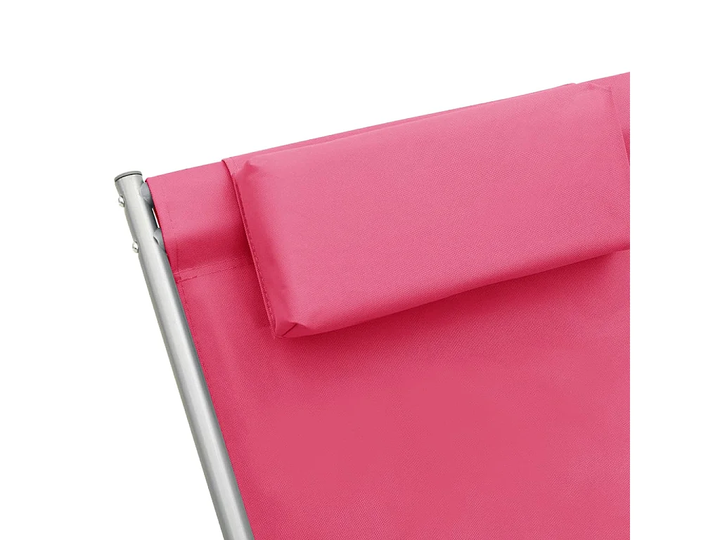 Chaises à bascule 2 pcs Acier Rose