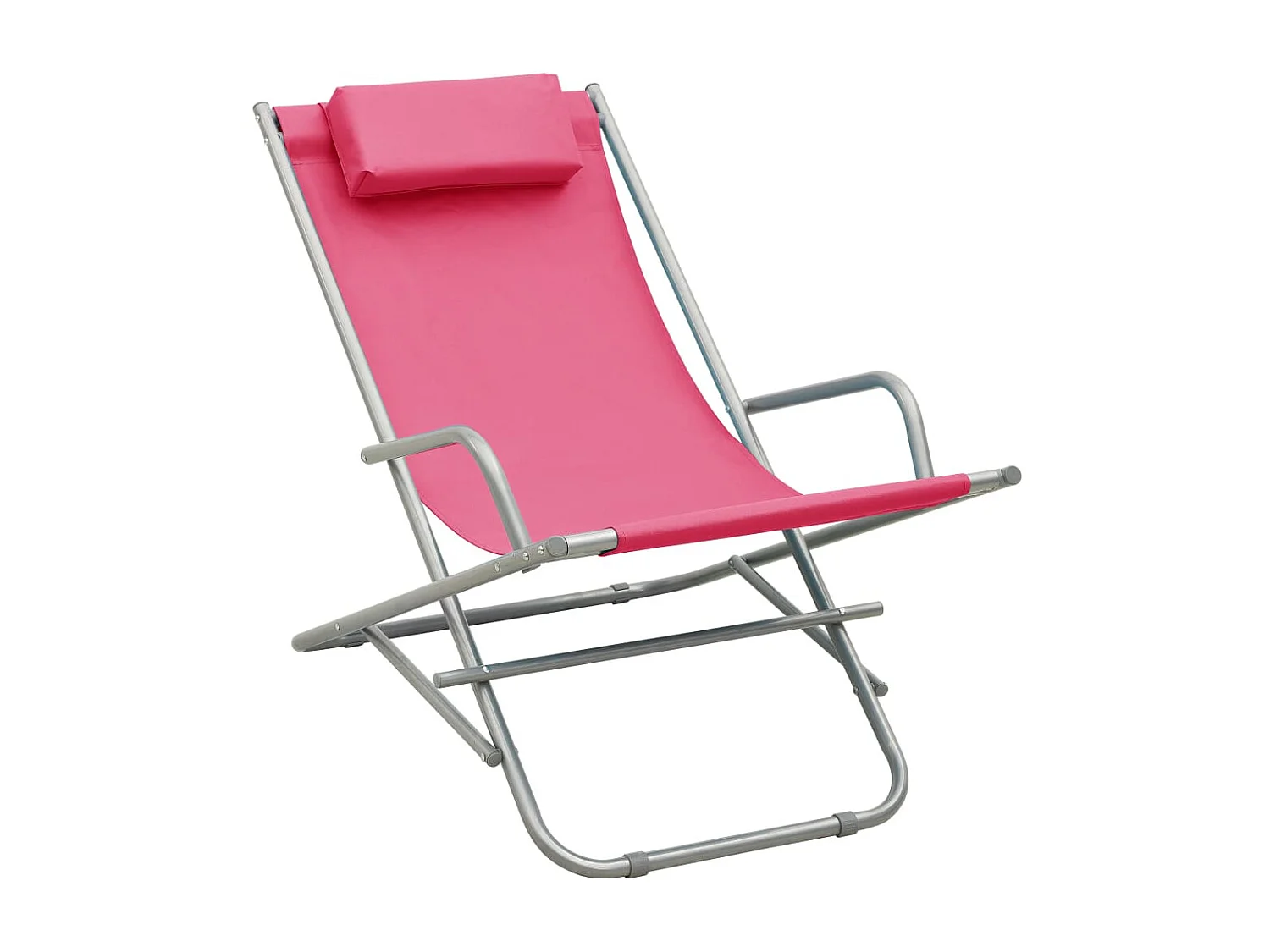 Chaises à bascule 2 pcs Acier Rose