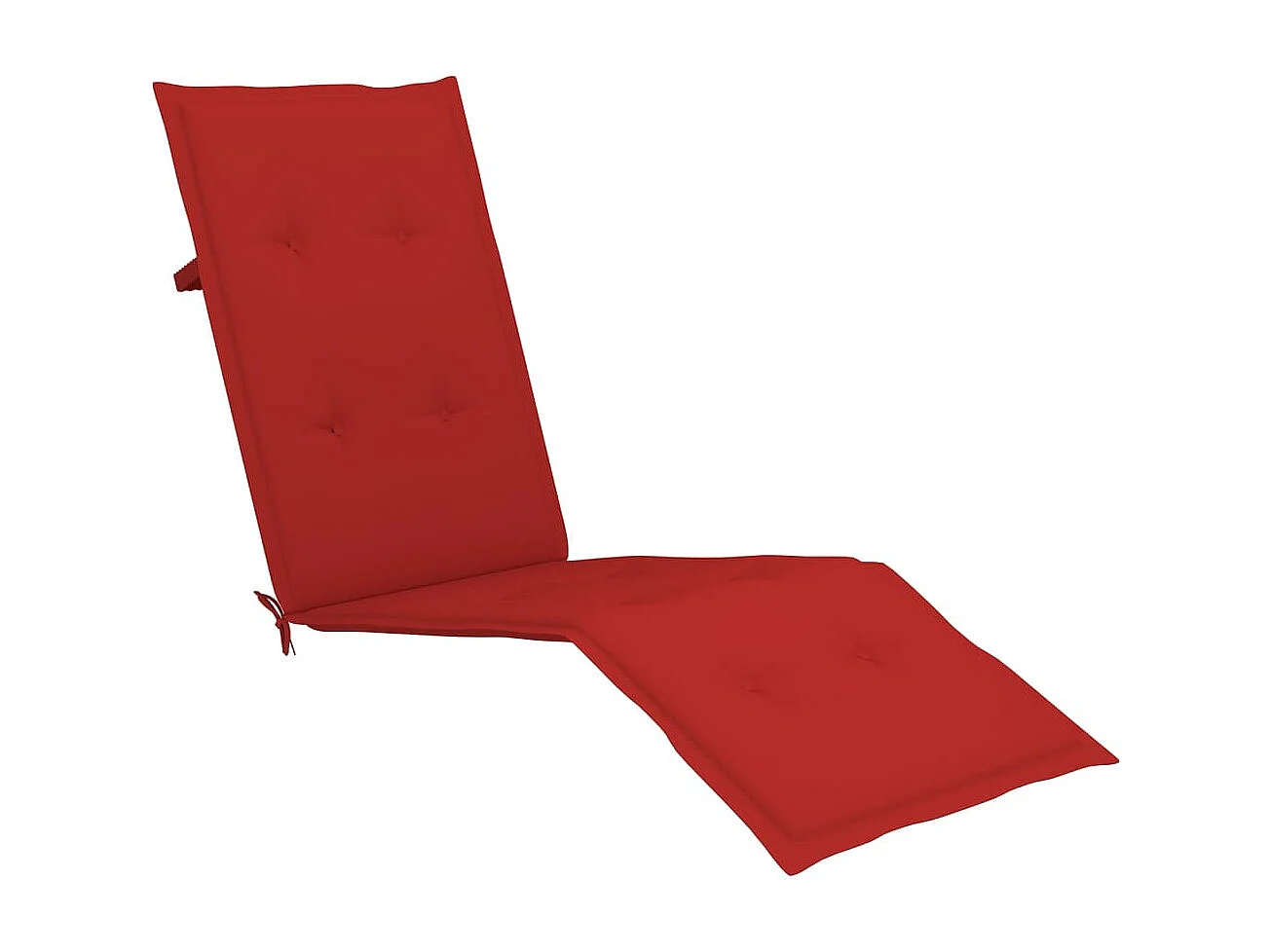 Chaise de terrasse avec repose-pied et coussin Acacia solide 5