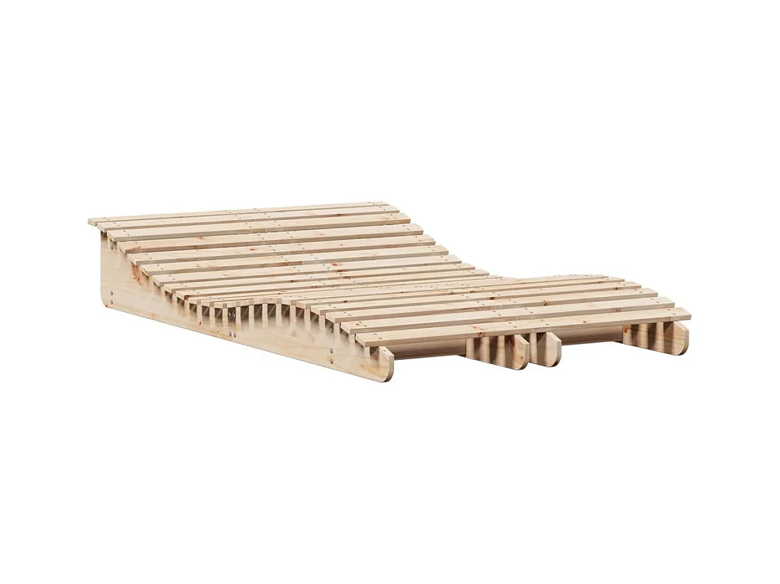 Chaises longues lot de 2 205x60x31,5 bois massif de pin