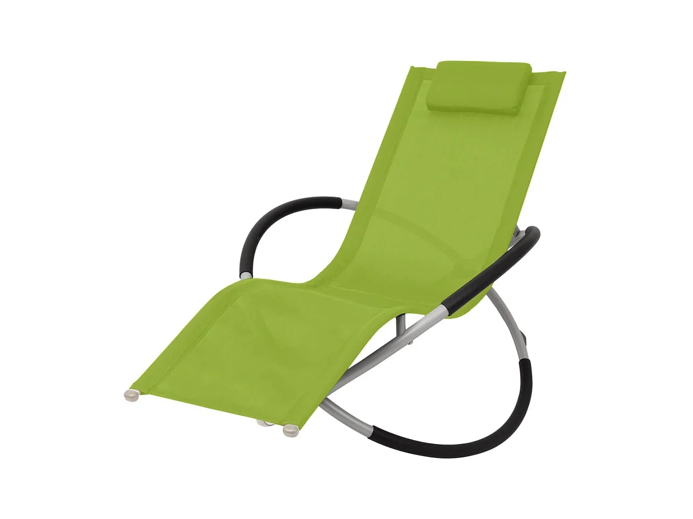 Chaise longue géométrique d'extérieur Acier Vert