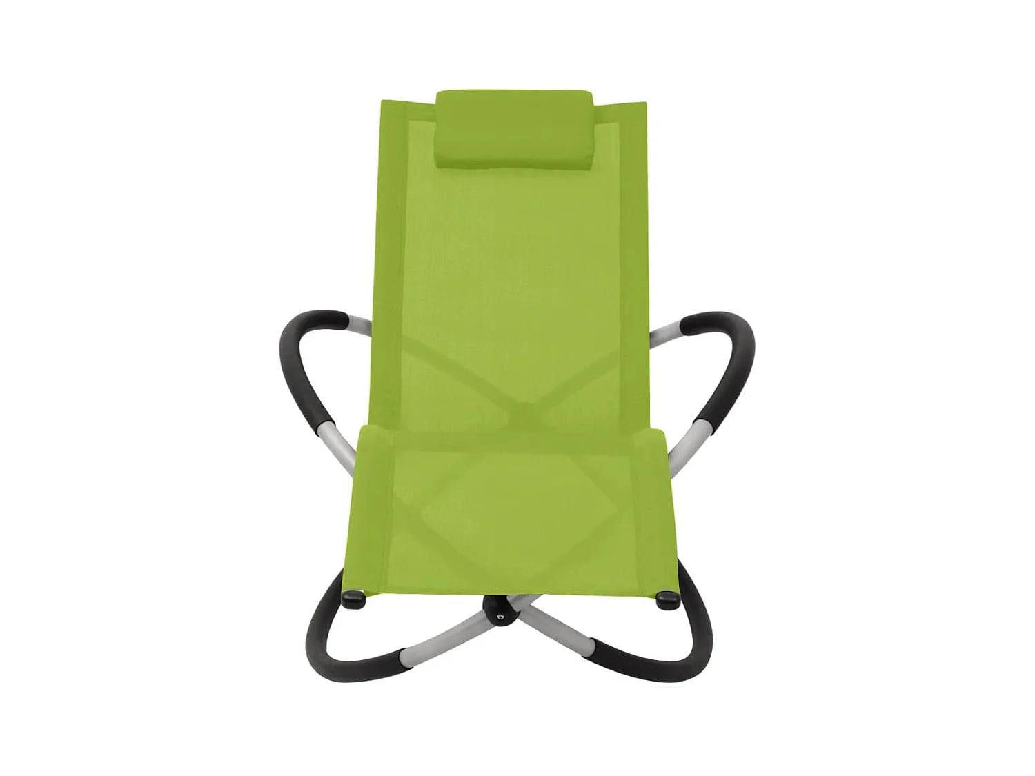 Chaise longue géométrique d'extérieur Acier Vert