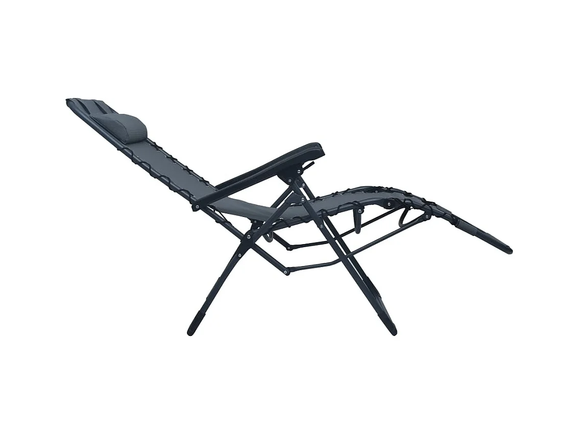 Chaise pliable de terrasse Gris Textilène
