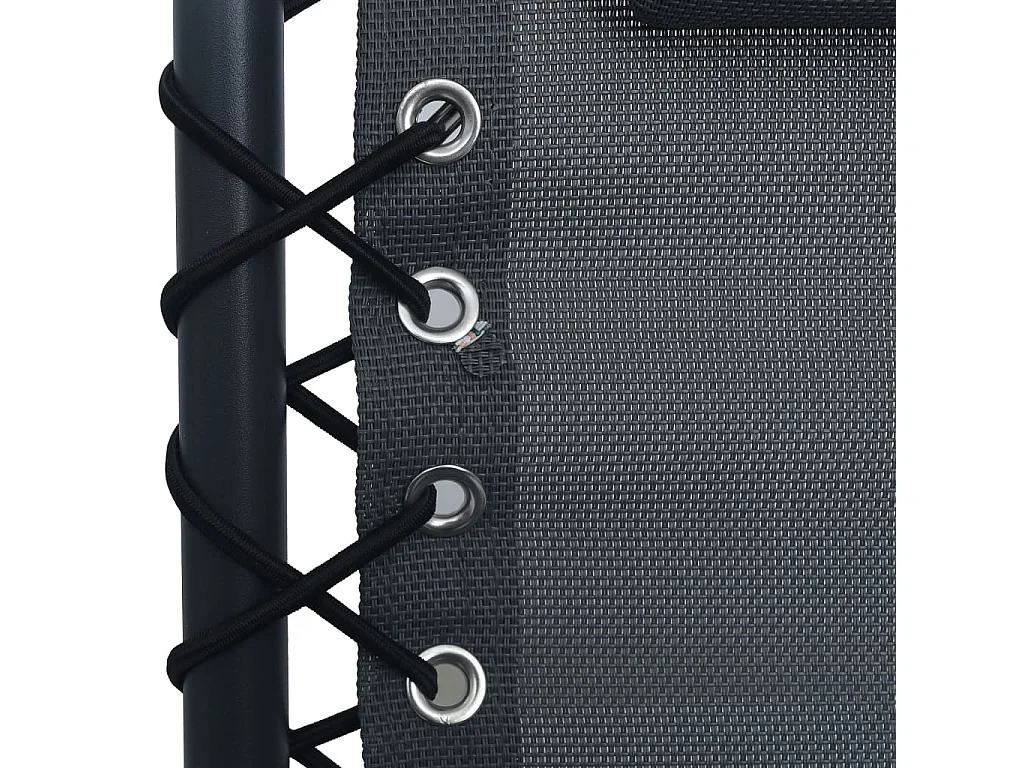 Chaise pliable de terrasse Gris Textilène