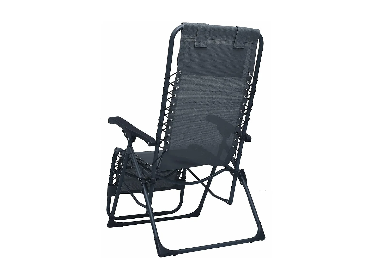 Chaise pliable de terrasse Gris Textilène