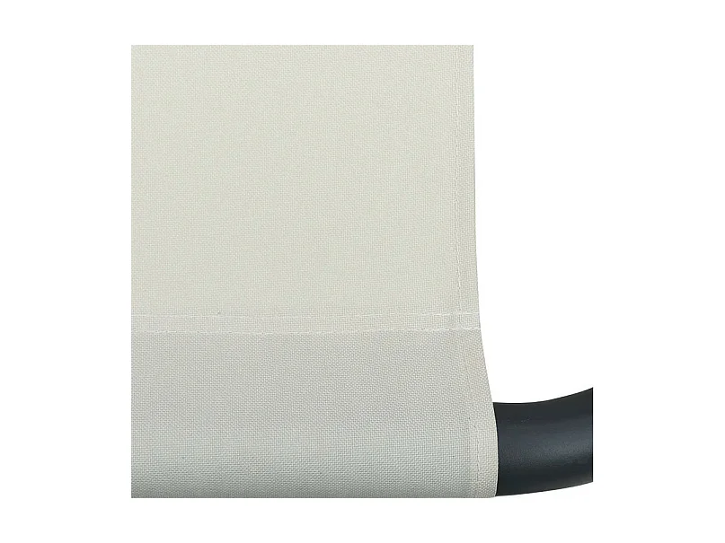 Lit de jardin 2 places polyester blanc et métal noir Motio