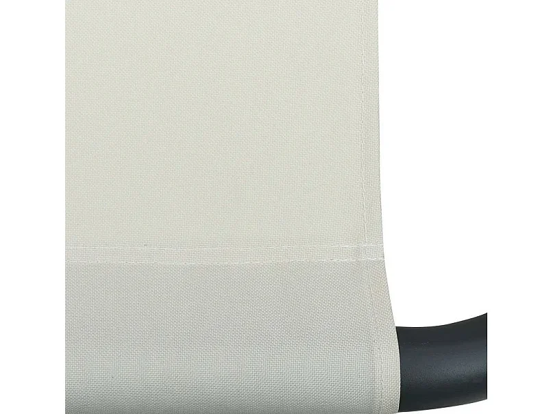 Lit de jardin 2 places polyester blanc et métal noir Motio