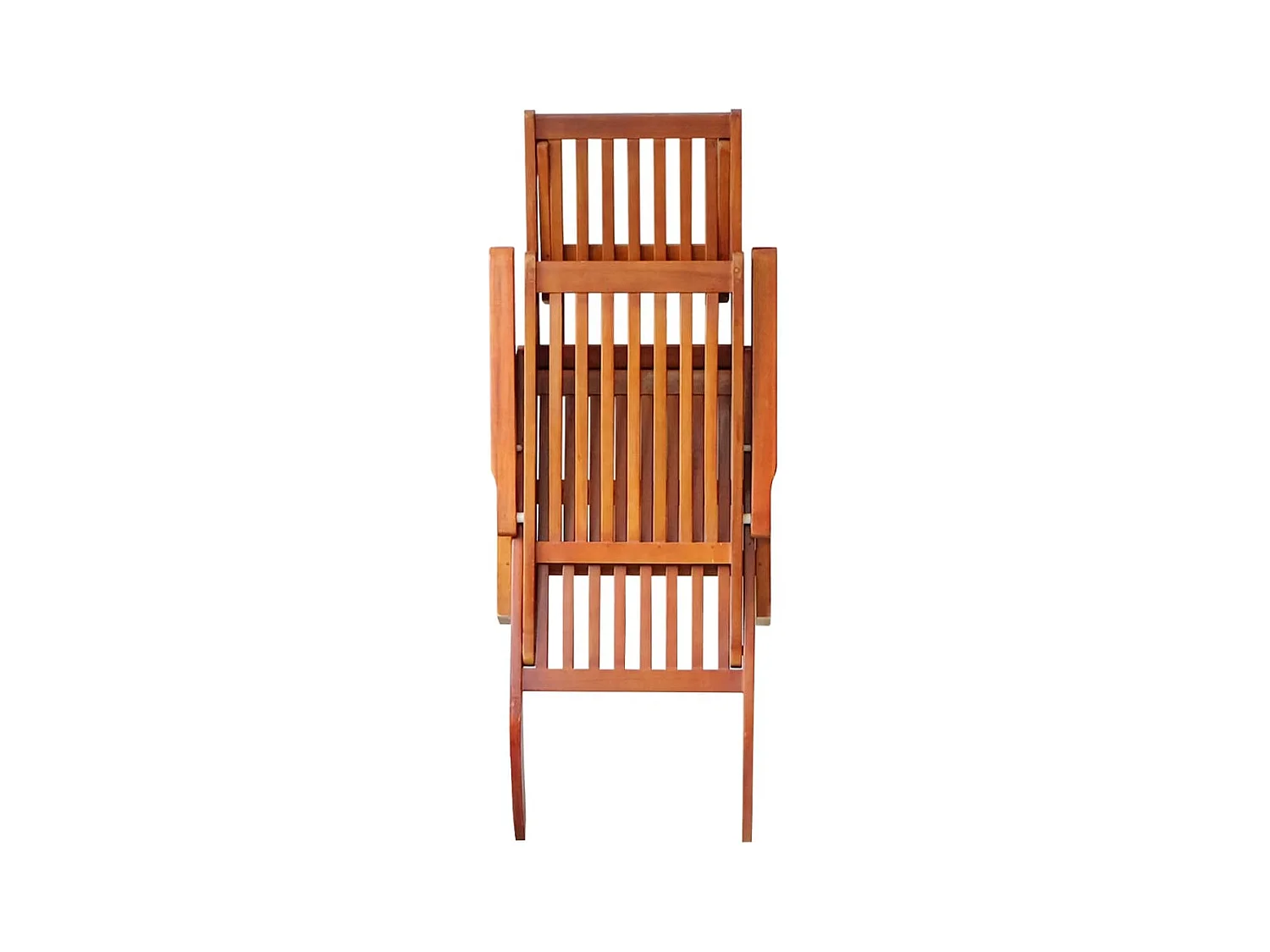 Chaise de terrasse avec repose-pied et coussin Acacia solide