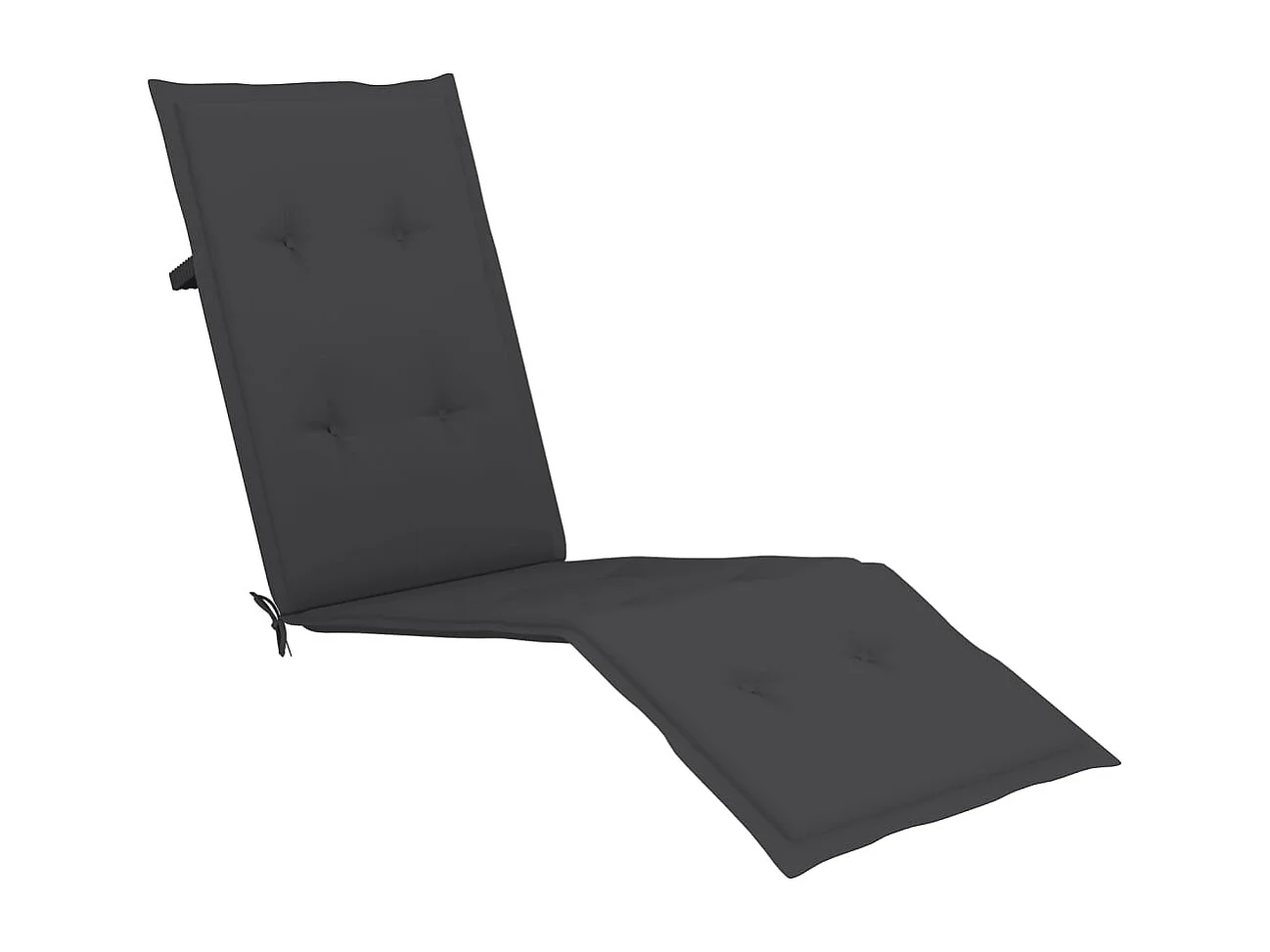 Chaise de terrasse avec repose-pied et coussin Acacia solide