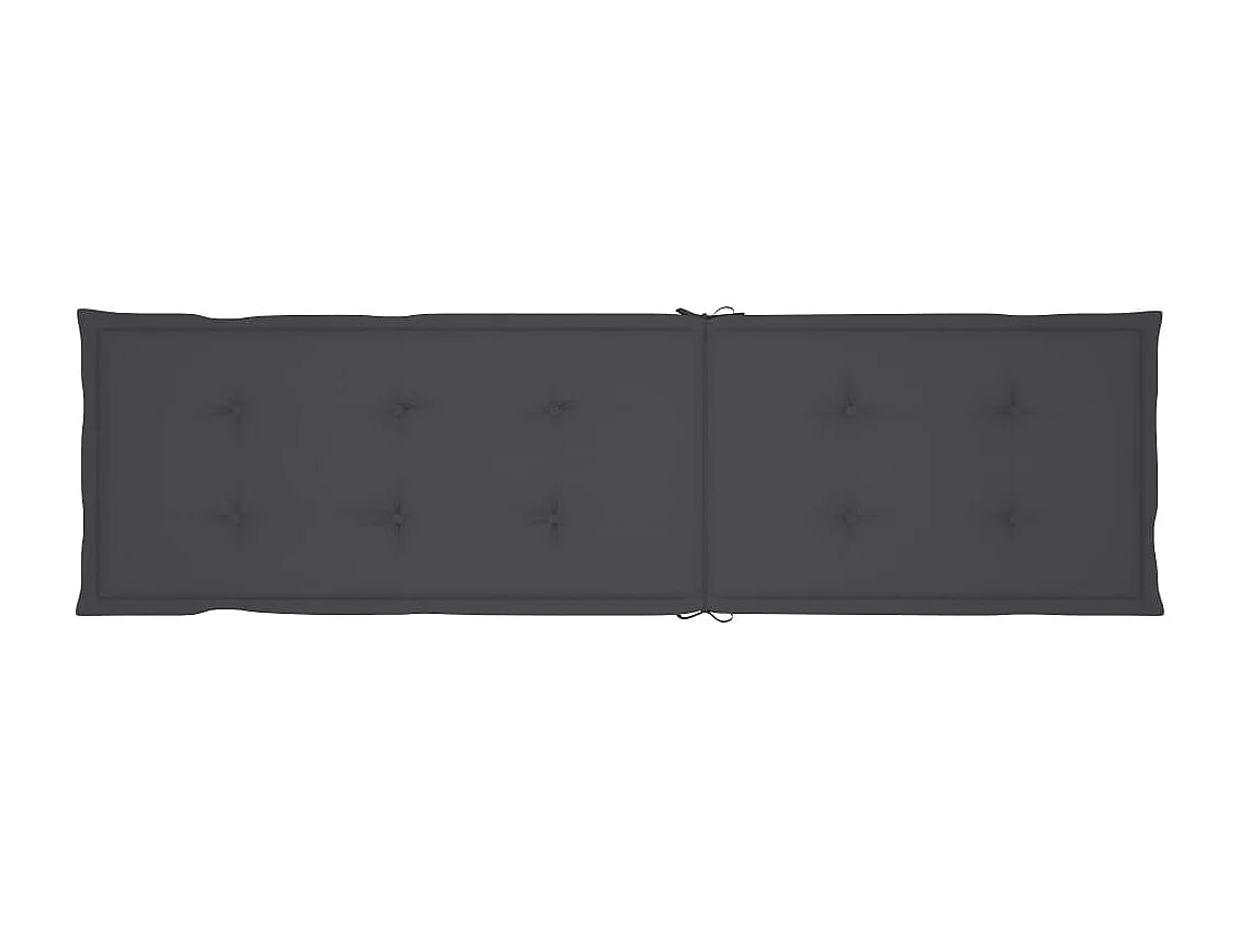 Chaise de terrasse avec repose-pied et coussin Acacia solide