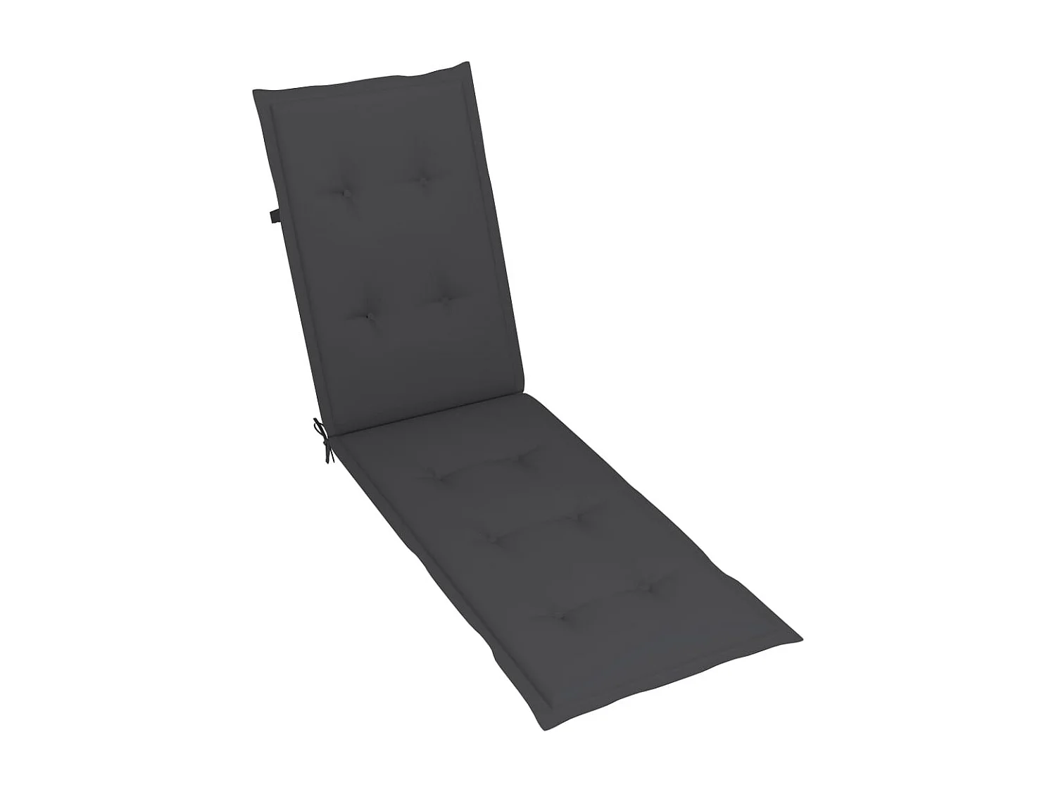 Chaise de terrasse avec repose-pied et coussin Acacia solide