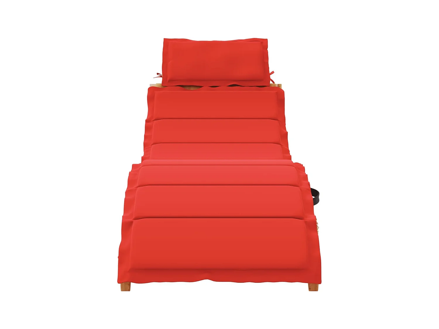 Chaises longues avec coussins lot de 2 rouge bois massif acacia