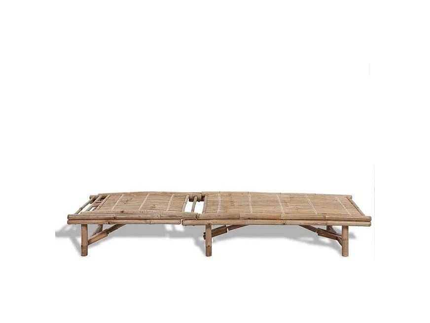 Chaise longue bambou clair Maboun