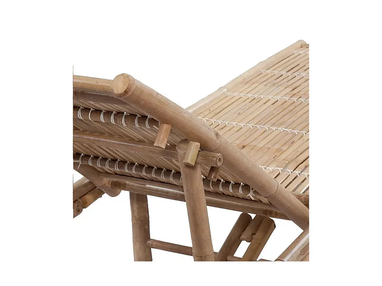 Chaise longue bambou clair Maboun