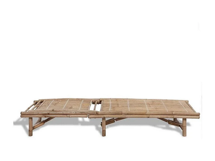 Chaise longue bambou clair Maboun