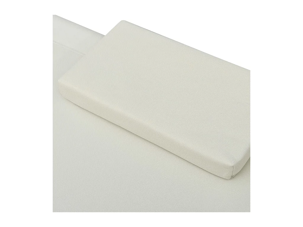 Lit de jardin Crème 200x90 Acier 2