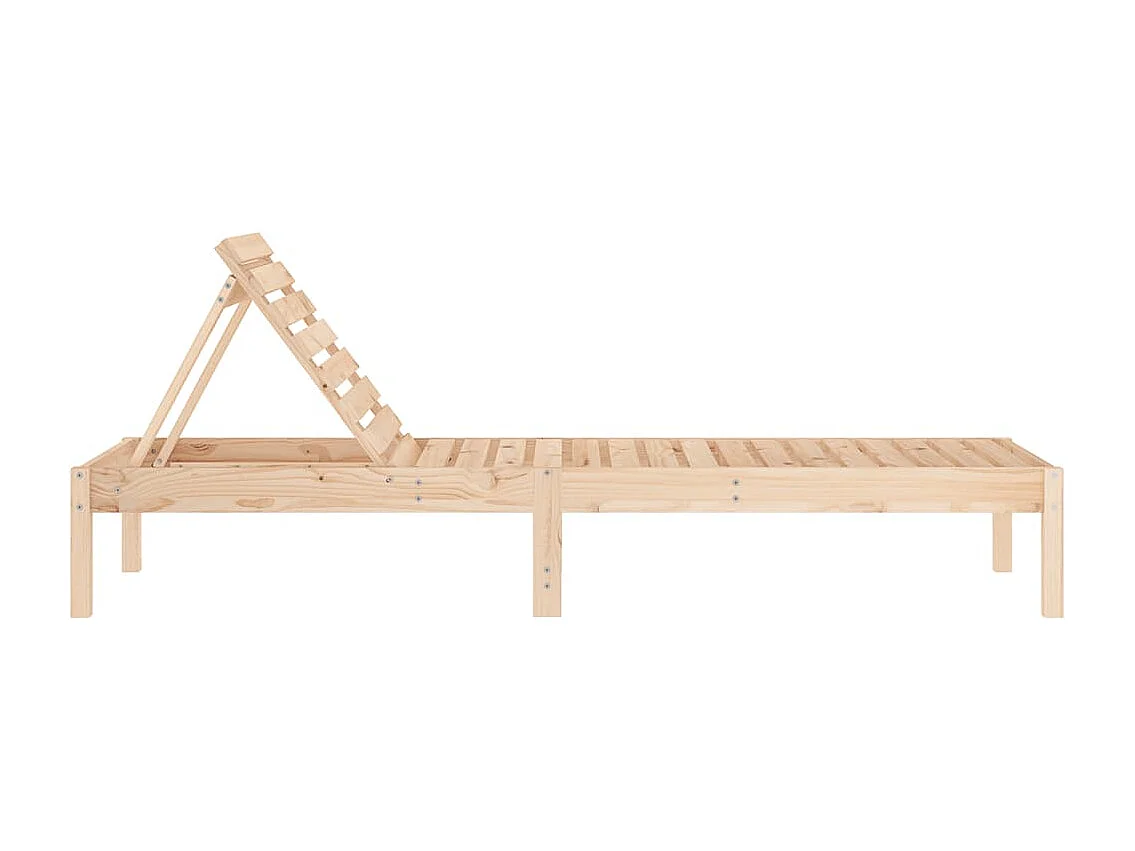 Chaises longues 2 pcs 199,5x60x74 bois massif de pin