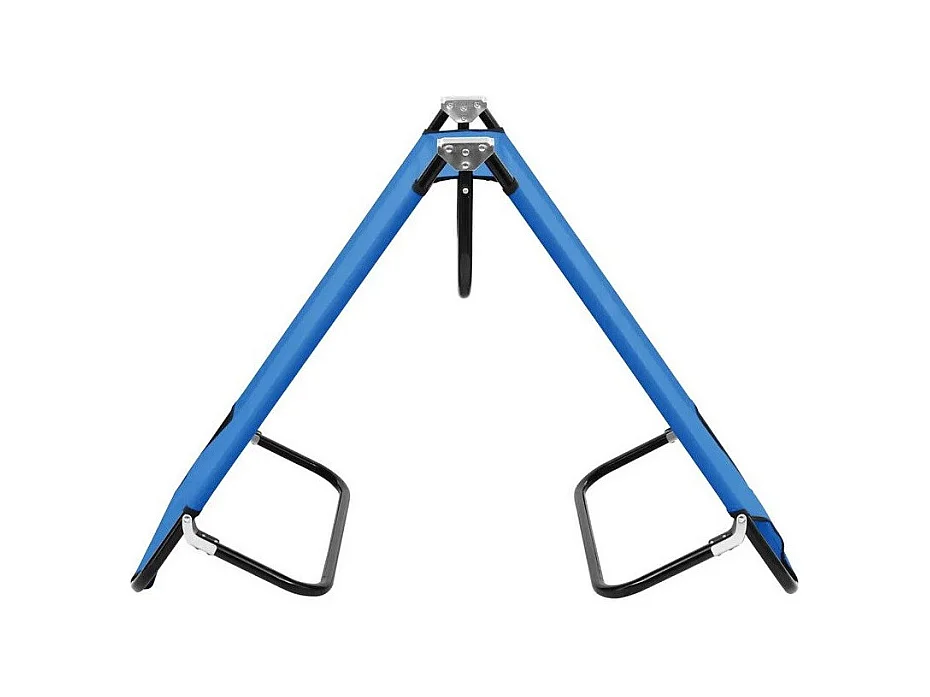 Chaise longue de jardin pliable tissu bleu et métal noir Bura