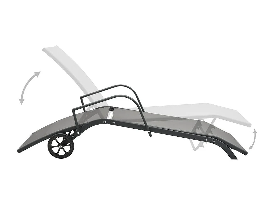 Chaise longue Acier et textilène