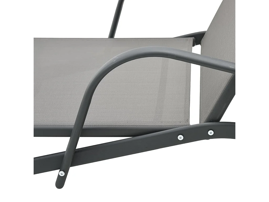 Chaise longue Acier et textilène