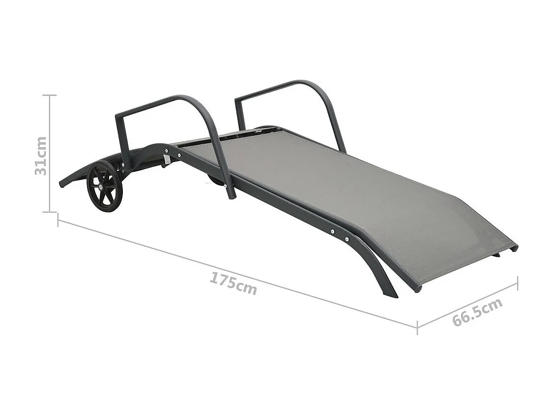 Chaise longue Acier et textilène