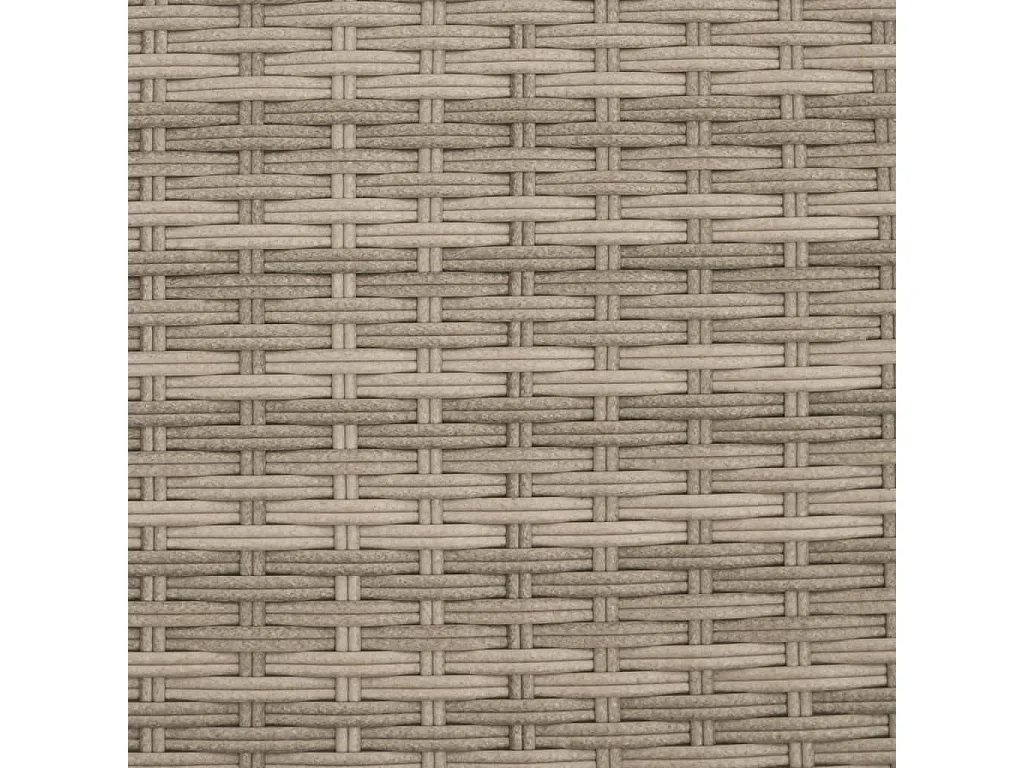 Chaise longue avec coussins gris clair résine tressée