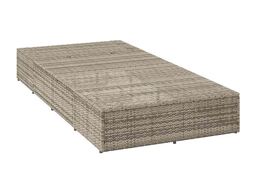 Transat avec coussin flottant gris clair résine tressée