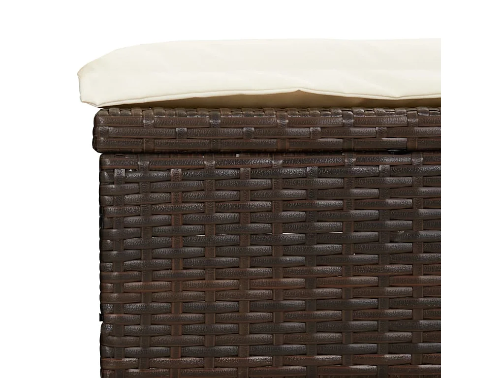 Transat avec toit pliable marron 213x63x97 résine tressée