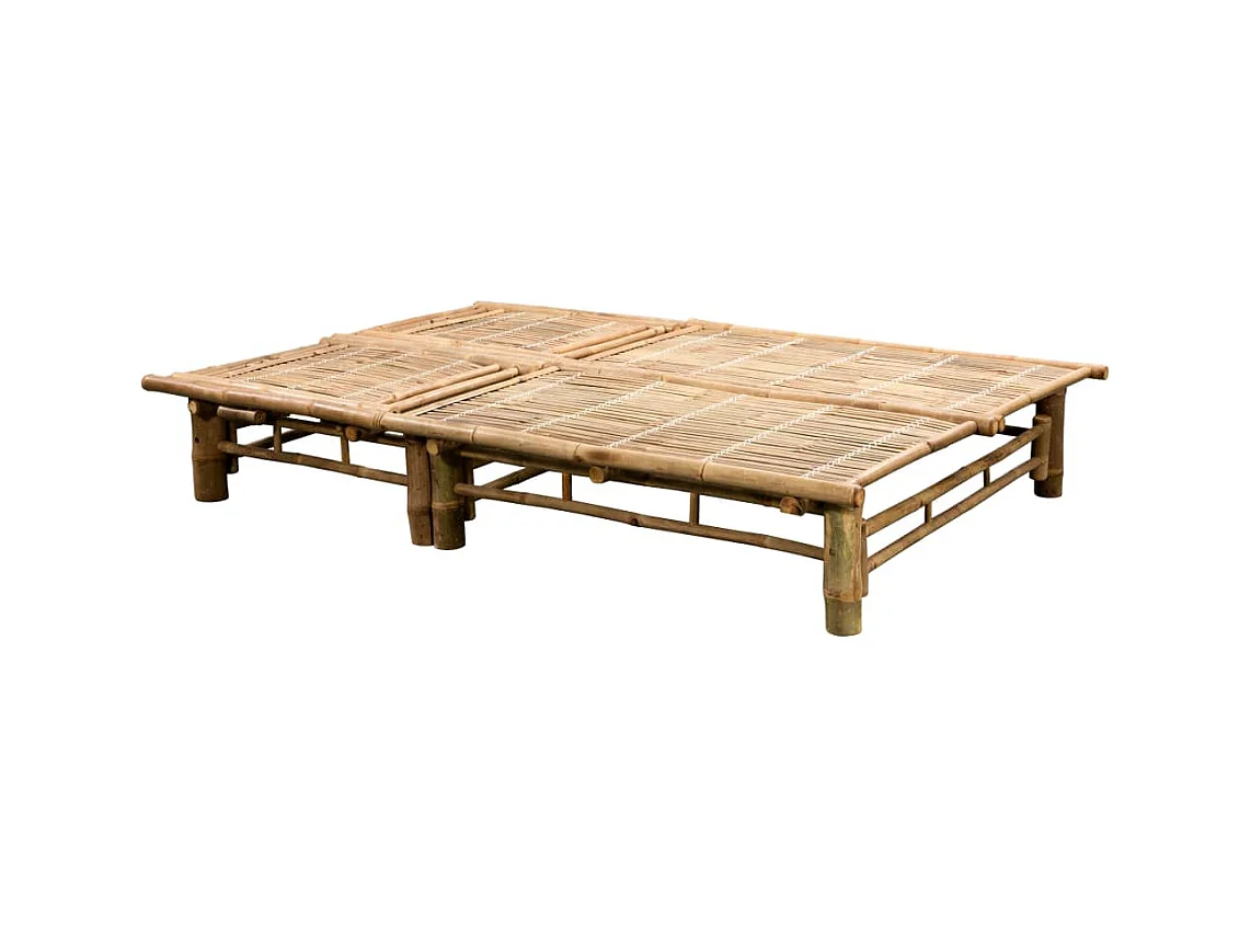 Chaise longue pour 2 personnes avec coussins Bambou 3