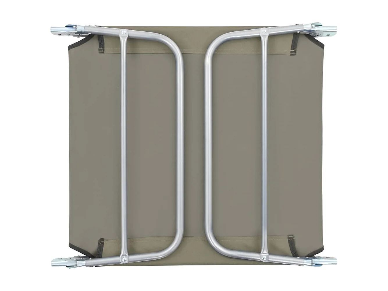 Chaises longues pliables 2 pcs Acier et tissu Taupe