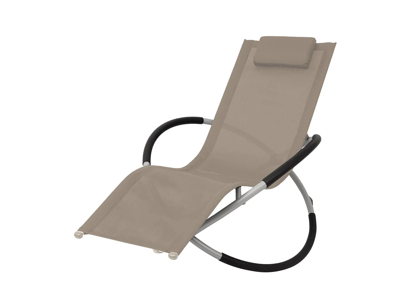 Chaise longue géométrique d'extérieur Acier Taupe
