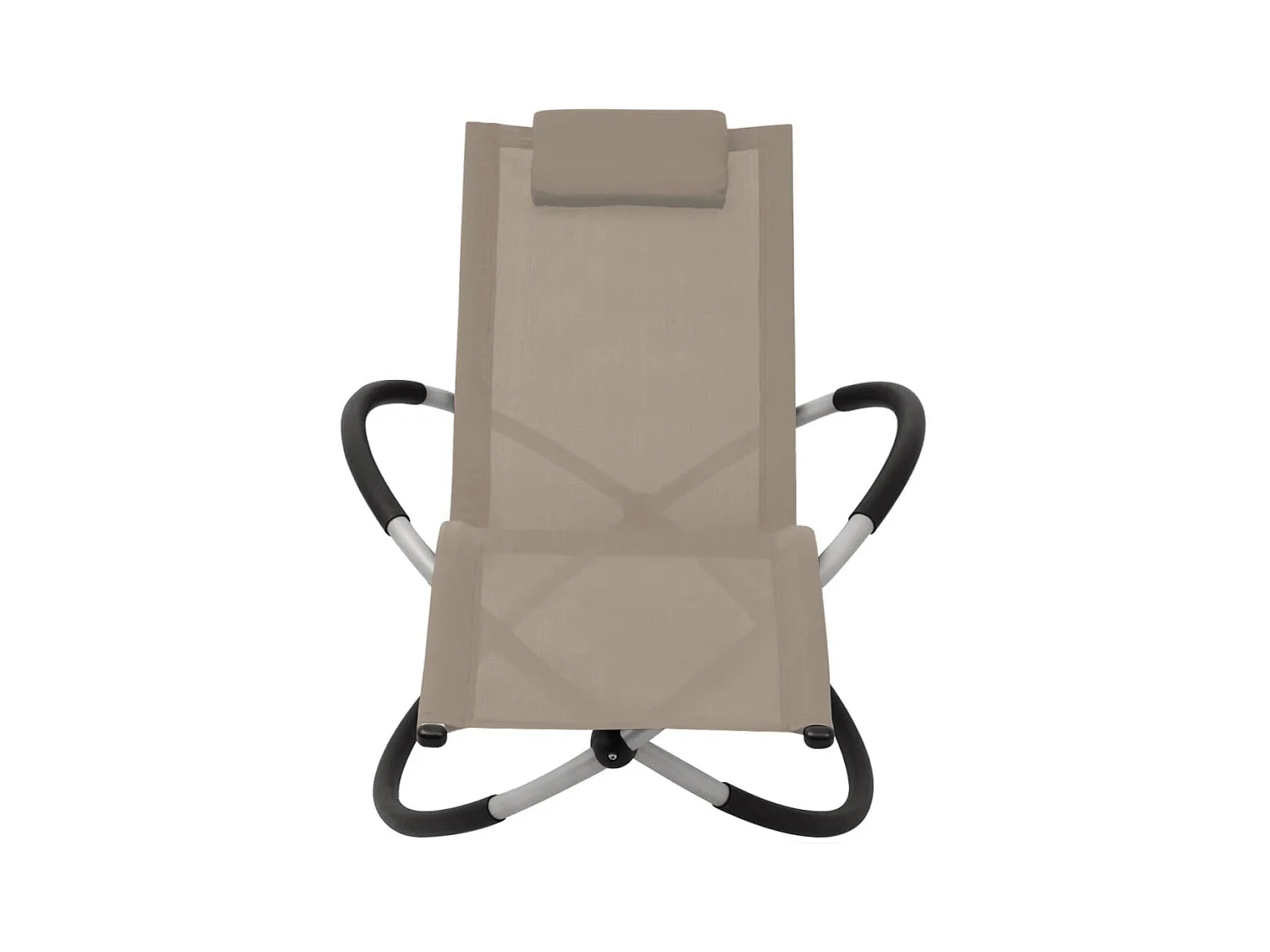 Chaise longue géométrique d'extérieur Acier Taupe