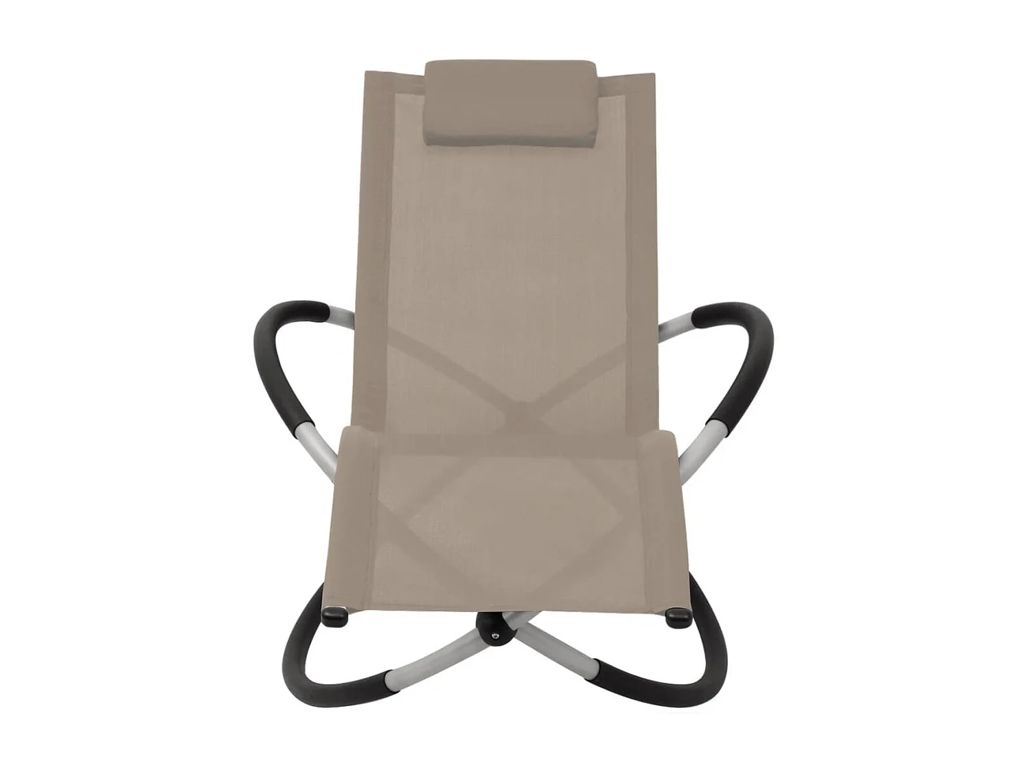 Chaise longue géométrique d'extérieur Acier Taupe