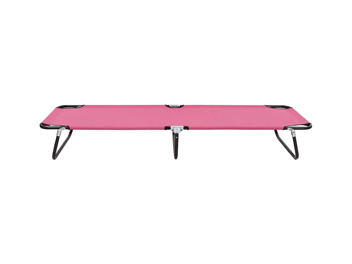 Chaise longue pliable Acier Rose