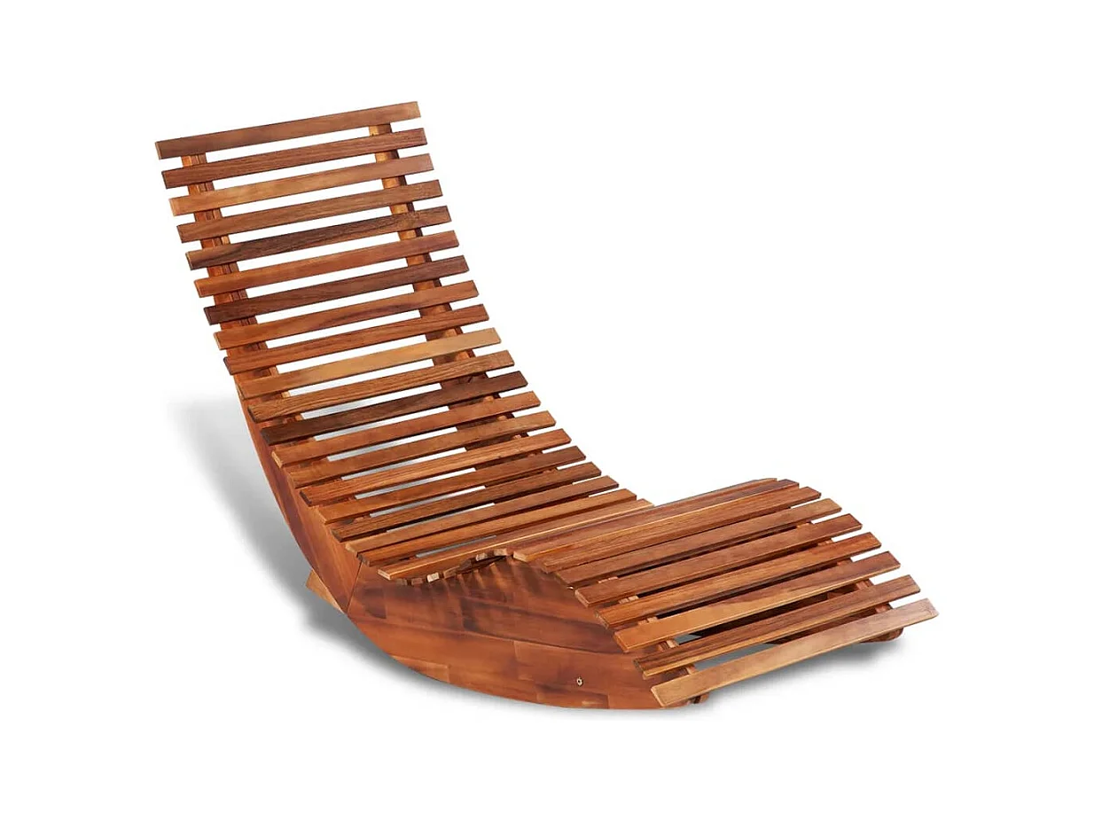 Chaise longue basculante Bois d'acacia