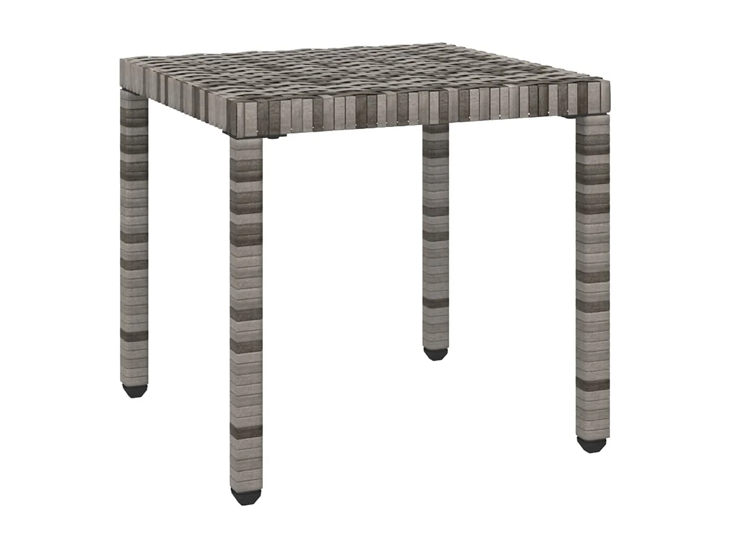 Chaises longues 2 pcs avec table Résine tressée Gris