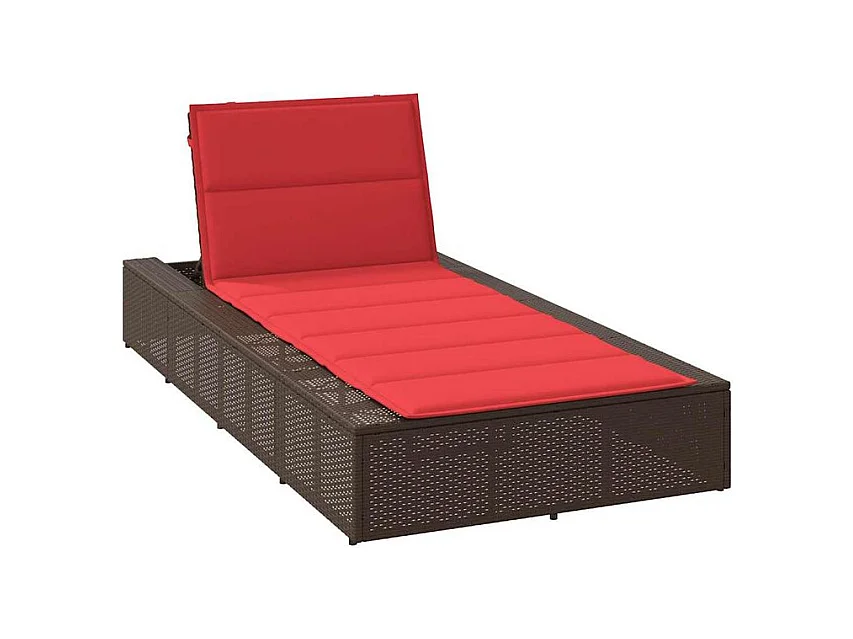 Transat avec coussin flottant marron résine tressée