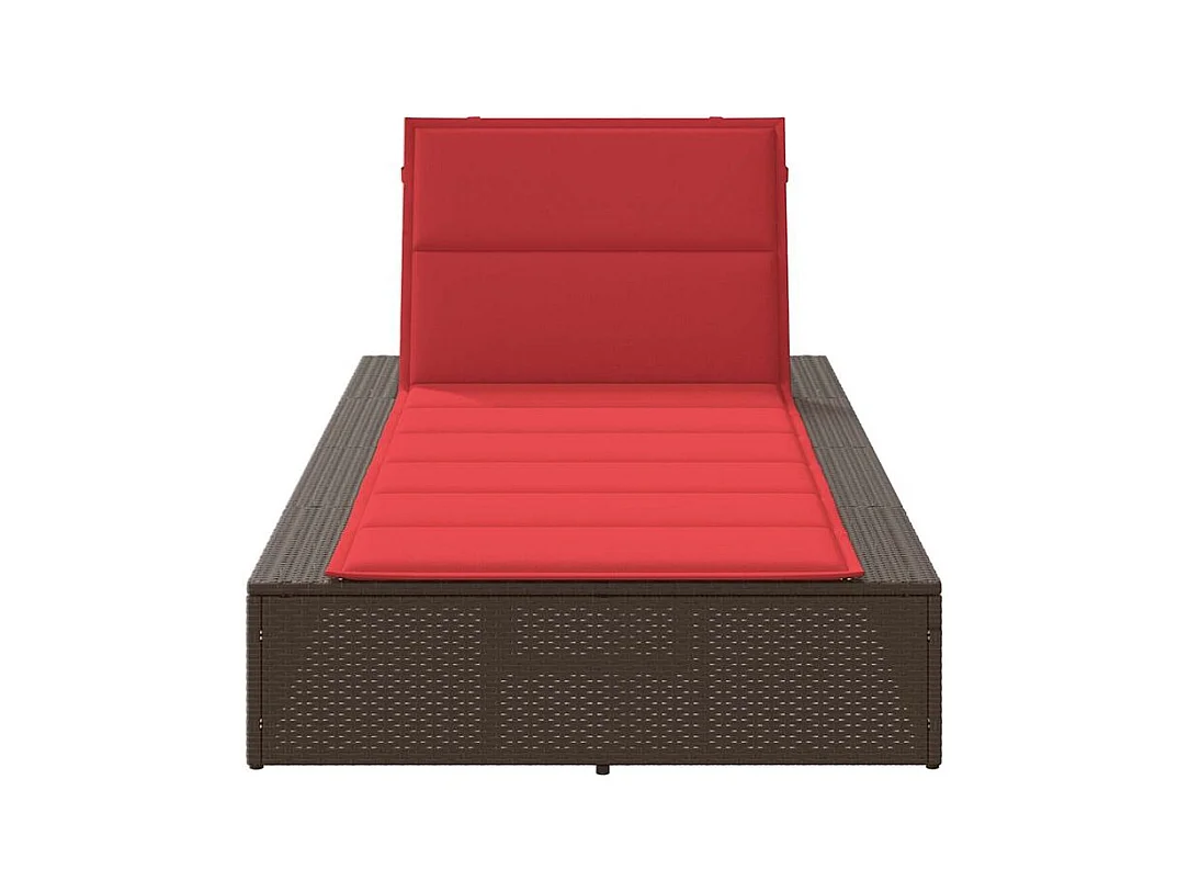 Transat avec coussin flottant marron résine tressée