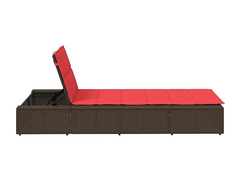 Transat avec coussin flottant marron résine tressée