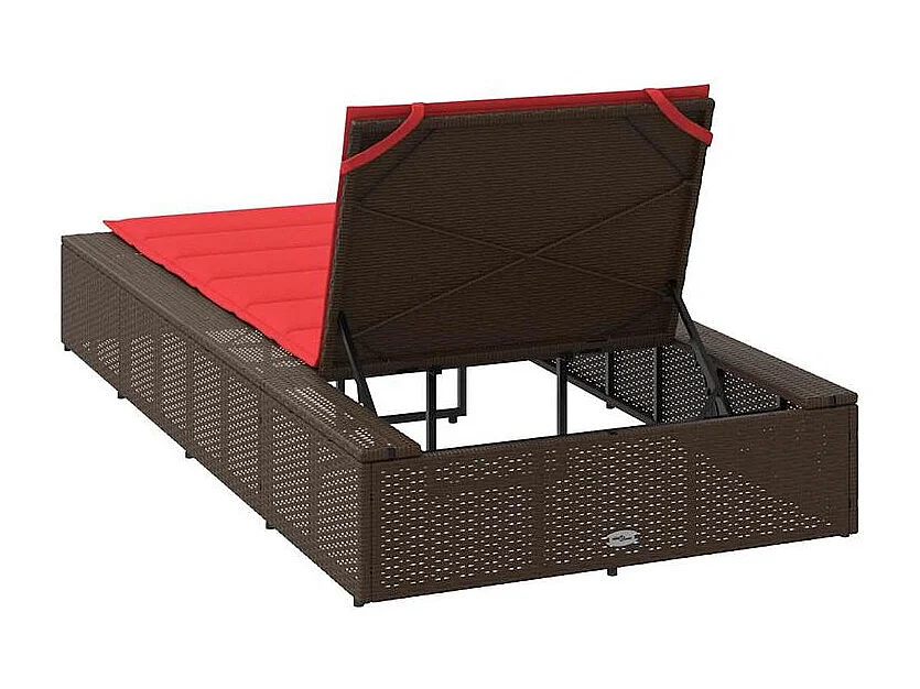 Transat avec coussin flottant marron résine tressée