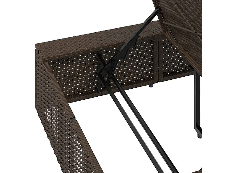 Transat avec coussin flottant marron résine tressée