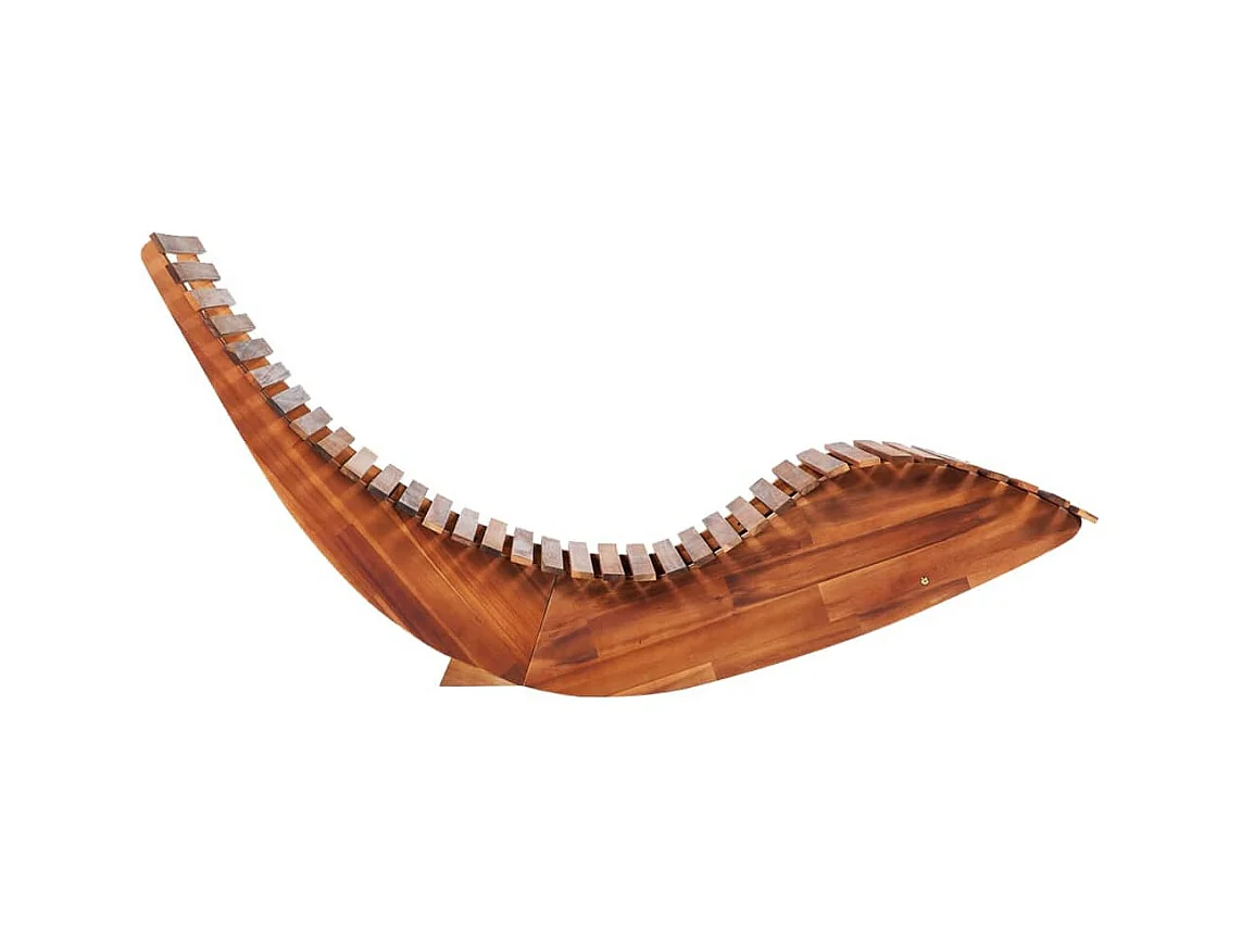 Chaises longues basculantes 2 pcs Bois d'acacia