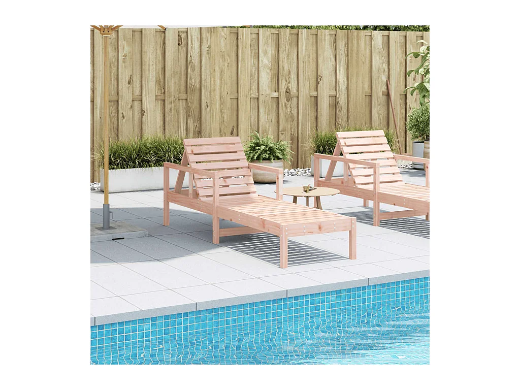 Chaise longue 199,5x62x55 bois massif de douglas