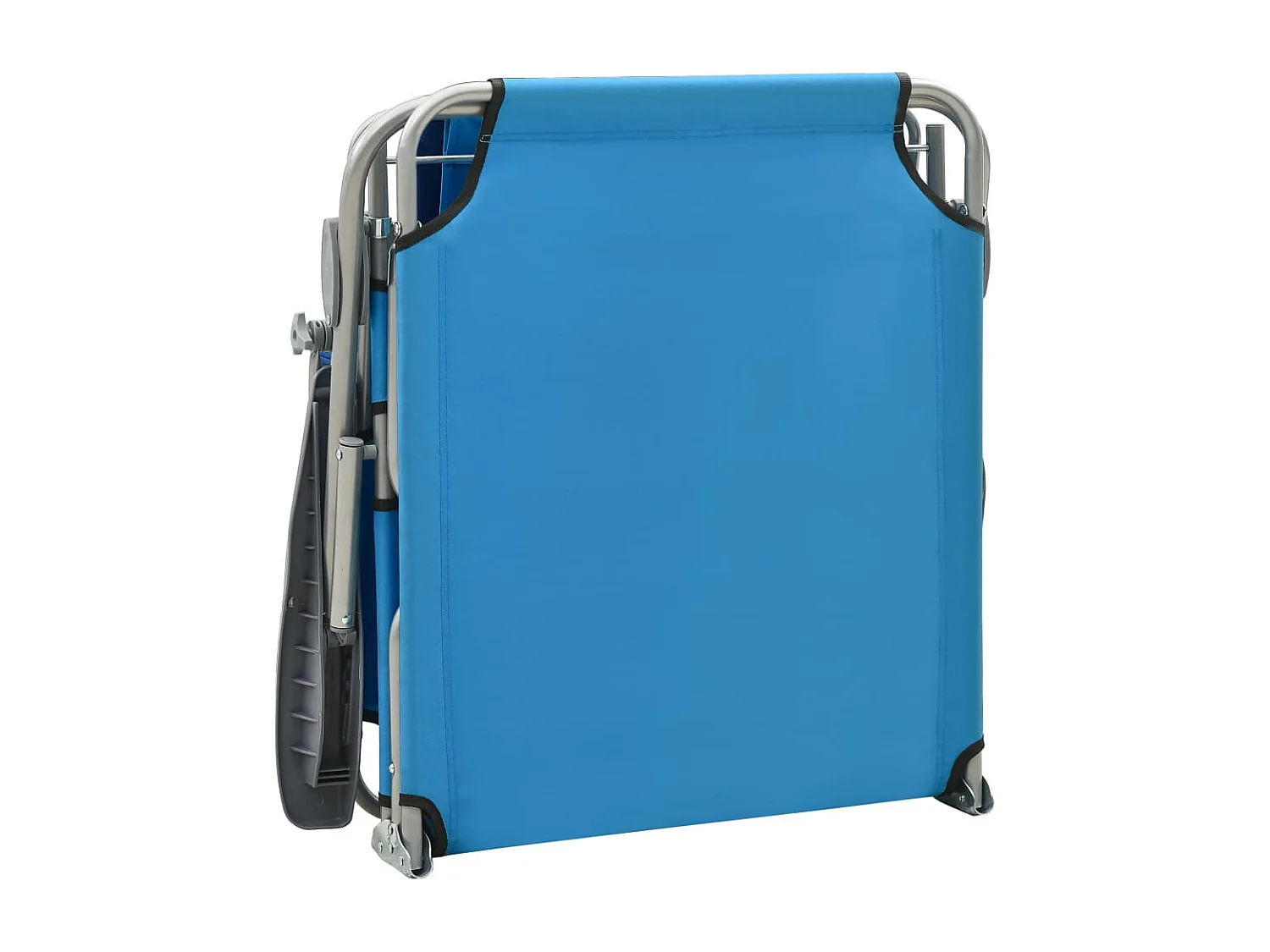 Chaise longue avec auvent Acier Bleu