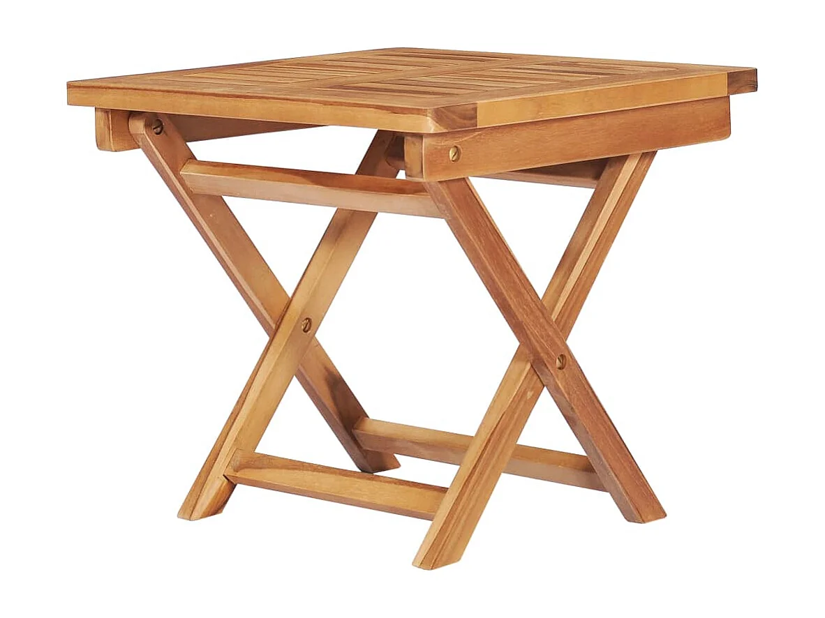 Chaise longue avec table et coussin Bois de teck solide 6