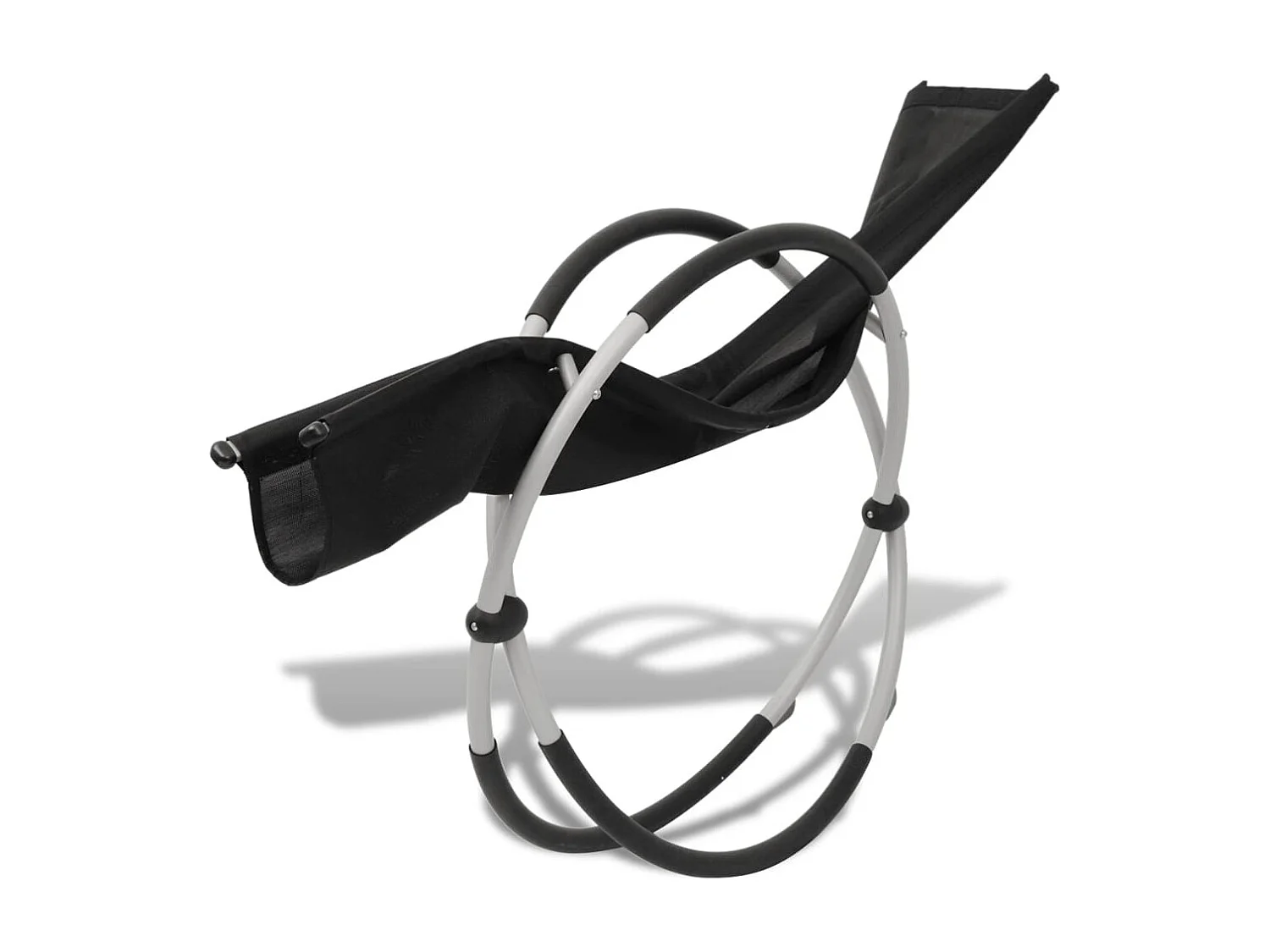 Chaise longue géométrique d'extérieur Acier Noir et gris