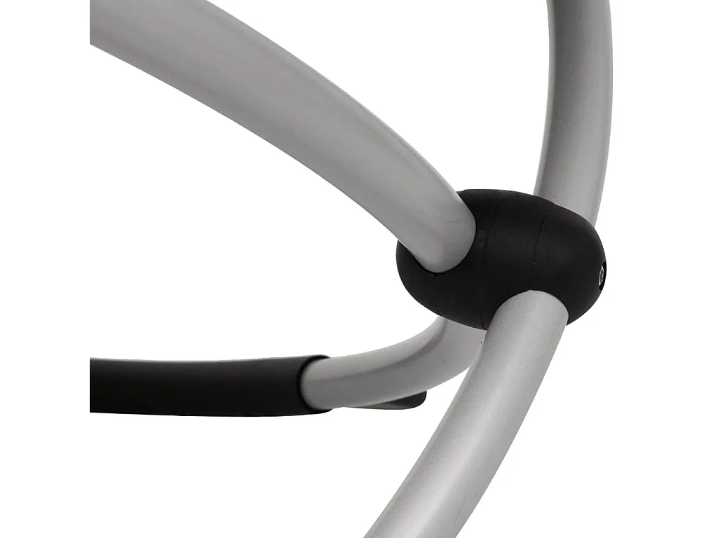 Chaise longue géométrique d'extérieur Acier Noir et gris