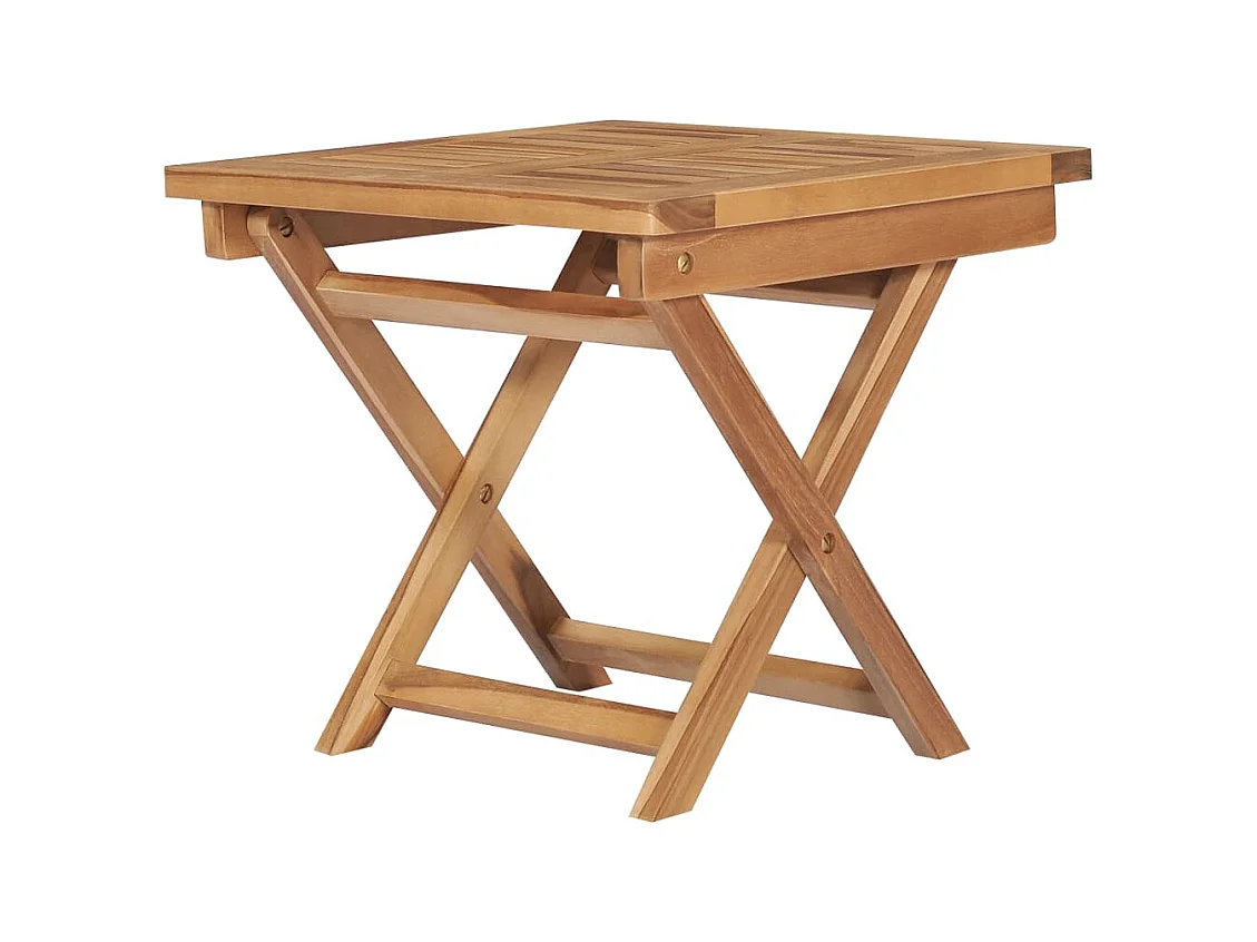 Salon de jardin pliable 3 pcs Bois de teck solide