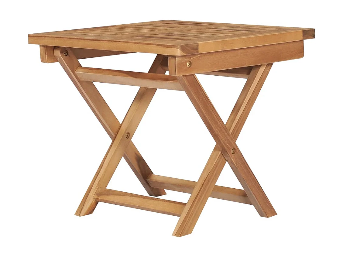 Salon de jardin pliable 3 pcs Bois de teck solide