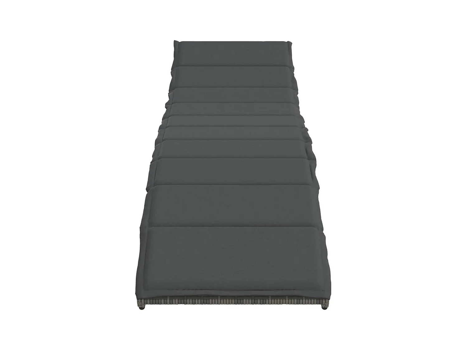 Chaises longues lot de 2 avec table gris résine tressée